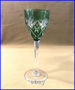 Verre à vin signé SAINT LOUIS modèle CHANTILLY cristal VERT roemer Couleurs Rhin