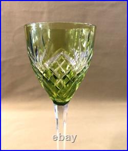Verre à vin signé SAINT LOUIS modèle CHANTILLY cristal VERT roemer Couleurs Rhin