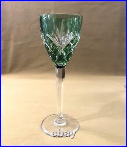 Verre à vin signé SAINT LOUIS modèle CHANTILLY cristal VERT roemer Couleurs Rhin