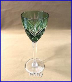 Verre à vin signé SAINT LOUIS modèle CHANTILLY cristal VERT roemer Couleurs Rhin