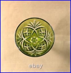 Verre à vin signé SAINT LOUIS modèle CHANTILLY cristal VERT roemer Couleurs Rhin