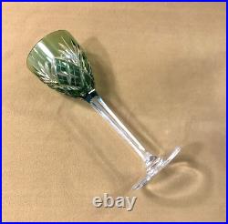 Verre à vin signé SAINT LOUIS modèle CHANTILLY cristal VERT roemer Couleurs Rhin