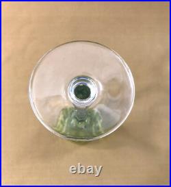 Verre à vin signé SAINT LOUIS modèle CHANTILLY cristal VERT roemer Couleurs Rhin