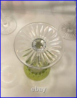 Verre cristal doublé VERT signé SAINT LOUIS modèle TOMMY 18,6 cm roemer eau vin