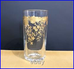 Verre en cristal doré à l'or signé SAINT LOUIS modèle CLEO MASSENET GOLD 13,8 cm