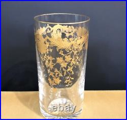 Verre en cristal doré à l'or signé SAINT LOUIS modèle CLEO MASSENET GOLD 13,8 cm