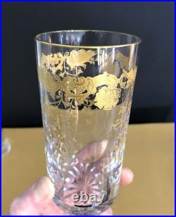 Verre en cristal doré à l'or signé SAINT LOUIS modèle CLEO MASSENET GOLD 13,8 cm