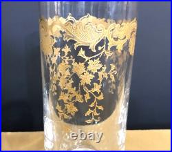 Verre en cristal doré à l'or signé SAINT LOUIS modèle CLEO MASSENET GOLD 13,8 cm