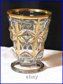 Verre gobelet Cristal doré de Saint-Louis 11 cm époque restauration Charles X