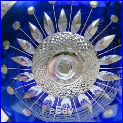 Verre roemer en cristal de saint louis tommy de couleur bleu H 19,7 cm