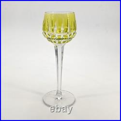 Verre roemer vin du Rhin signé SAINT LOUIS cristal VERT modèle MANHATTAN 20,5 cm