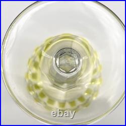 Verre roemer vin du Rhin signé SAINT LOUIS cristal VERT modèle MANHATTAN 20,5 cm