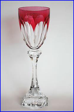 Verre à vin du Rhin Roemer en cristal doublé Saint Louis Chambord rouge NEUF