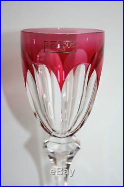 Verre à vin du Rhin Roemer en cristal doublé Saint Louis Chambord rouge NEUF