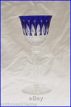 Verre à vin du Rhin cristal taillé Saint Louis Tommy Roemer 19,8 cm bleu