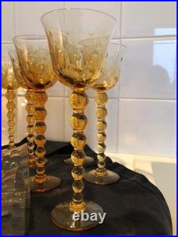 Verres SAINT LOUIS MODELE BUBBLE AMBRÉ prix a la piece 24,5 cm