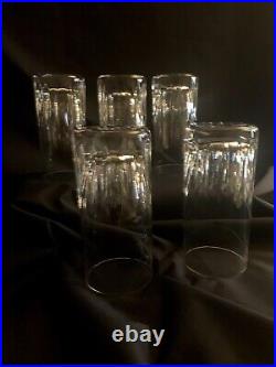 Verres St LOUIS en cristal à orangeade, à whisky, signés, lot de 5