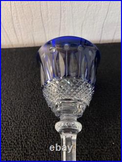 Verres à vin bleu cobalt modèle Tommy cristal Saint Louis Verres à vin bleu cobalt modèle Tommy cristal Saint Louis