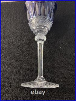 Verres à vin bleu cobalt modèle Tommy cristal Saint Louis