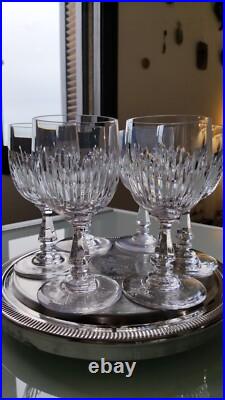 Verres à vin cristal de Saint Louis, modèle Liane, parfait état, Par 2, 4 Ou 6
