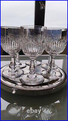 Verres à vin cristal de Saint Louis, modèle Liane, parfait état, Par 2, 4 Ou 6