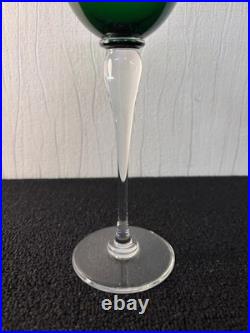 Verres à vin modèle Amadeus vert foncé cristal de Saint Louis Verres à vin modèle Amadeus vert foncé cristal de Saint Louis