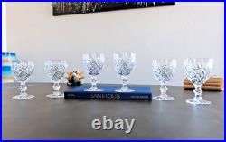 Versailles, cristal Saint Louis. 6 verres à eau. H13,9cm. Estampillé
