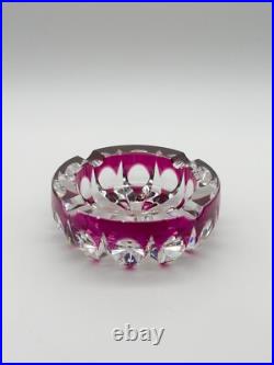 Very Rare Violet/Purple Ashtray Cendrier Cristal de Saint-Louis Ambassadeur
