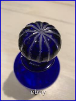 XIX Grand Flacon De Parfum cristal Doublé Bleu Cobalt taillée Saint ST Louis (5) XIX Grand Flacon De Parfum cristal Doublé Bleu Cobalt taillée Saint ST Louis (5)