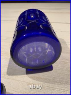 XIX Grand Flacon De Parfum cristal Doublé Bleu Cobalt taillée Saint ST Louis (5) XIX Grand Flacon De Parfum cristal Doublé Bleu Cobalt taillée Saint ST Louis (5)